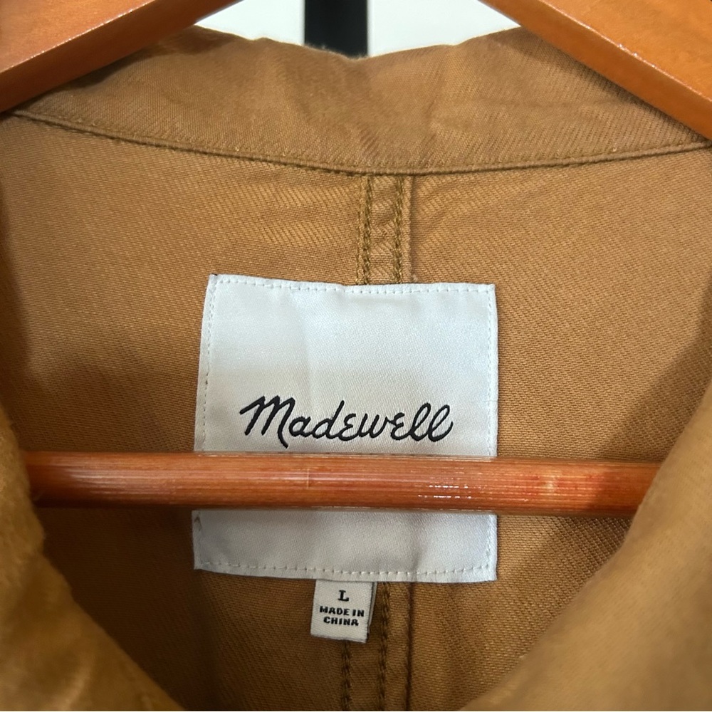 Madewell Southlake Military Jacket Waist Tie Utility Field Minimalist Tan Size L - Picture 6 of 10